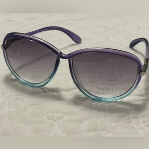 Retro Chic Purple and Blue Gradient Sunglasses